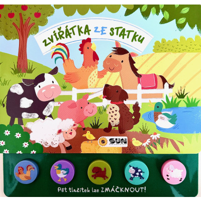 Zvířátka ze statku - Zvuková knížka s 5 měkkými tlačítky