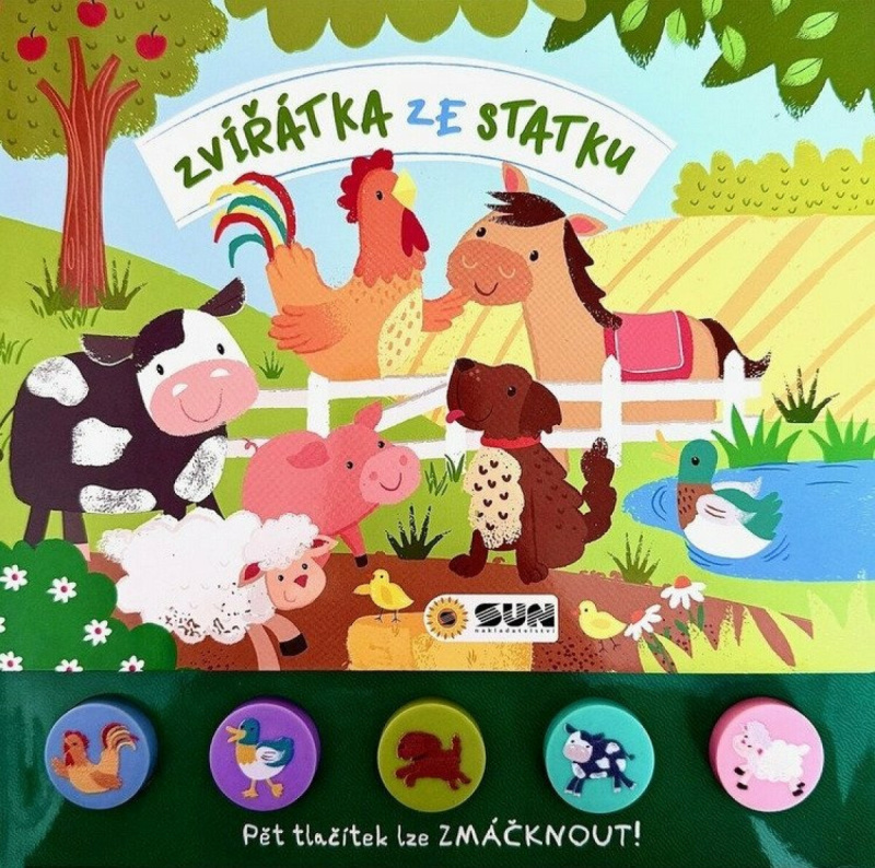 Zvířátka ze statku - Zvuková knížka s 5 měkkými tlačítky