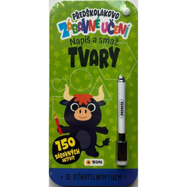 Předškolákovo zábavné učení - napiš a smaž: Tvary (se stíratelným fixem)