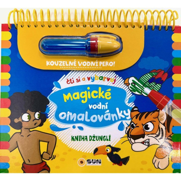 Magické vodní omalovánky - Kniha džunglí (Čti a vybarvuj) - kniha z kategorie Omalovánky