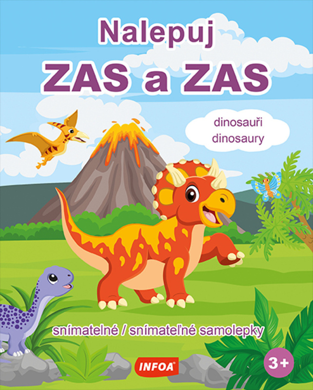 Nalepuj ZAS a ZAS Dinosauři / Dinosaury - snímatelné / snímateľné samolepky INFOA International s.r.o.