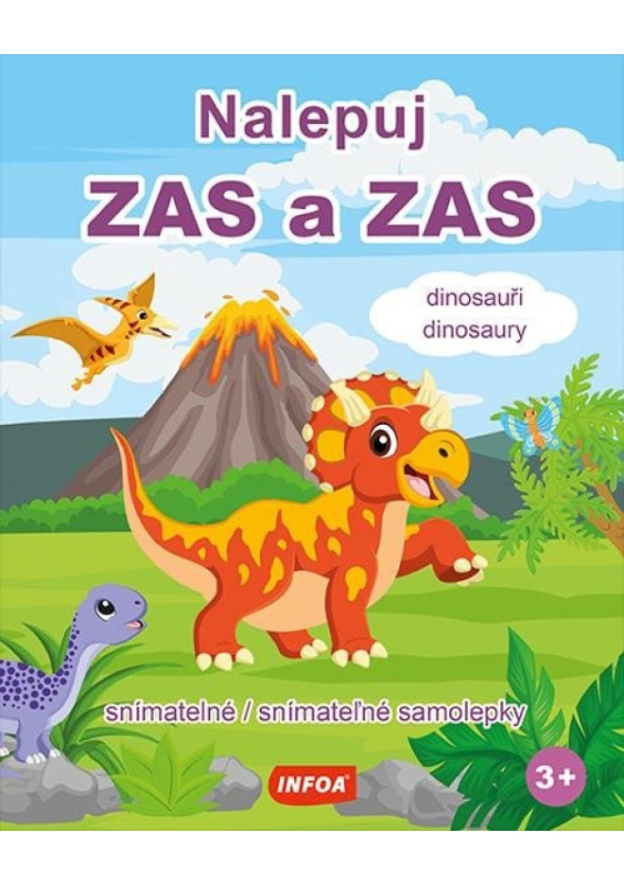 Nalepuj ZAS a ZAS Dinosauři / Dinosaury - snímatelné / snímateľné samolepky INFOA International s.r.o.