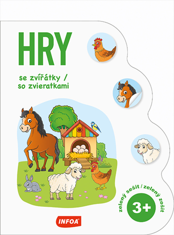 Hry se zvířátky / so zviertatkami 3+ - zelený sešit / zelený zošit (CZ/SK vydání) INFOA International s.r.o.