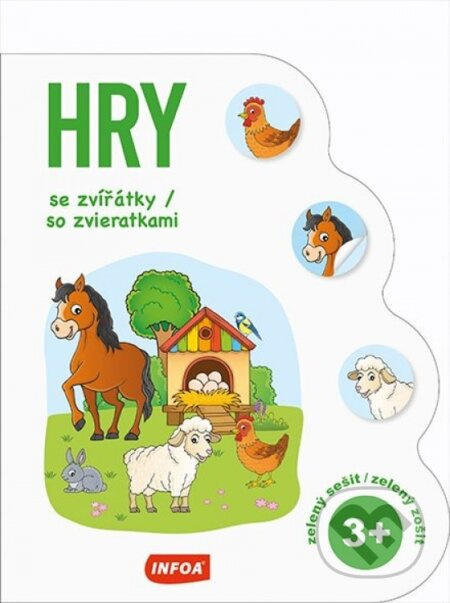 Hry se zvířátky / so zviertatkami 3+ - zelený sešit / zelený zošit (CZ/SK vydání) INFOA International s.r.o.