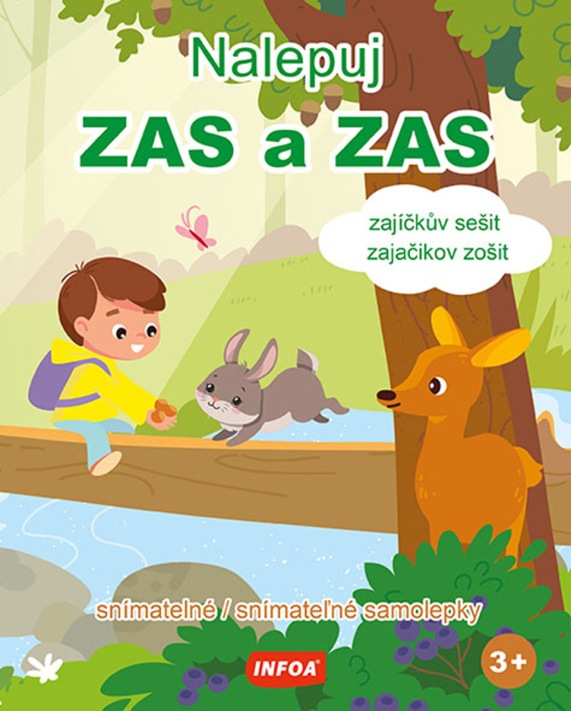 Nalepuj ZAS a ZAS Zajíčkův sešit / zajačikov zošit snímatelné / snímateľné samolepky Ing. Stanislav Soják-INFOA