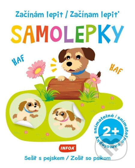 Začínám lepit SAMOLEPKY - Sešit s pejskem