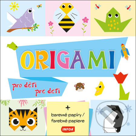 Origami tradiční + barevné papíry