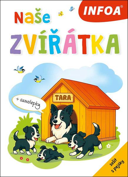Naše zvířátka - sešit s pejsky (+ samolepky)