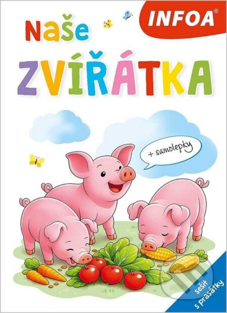 Naše zvířátka - sešit s prasátky (+ samolepky)