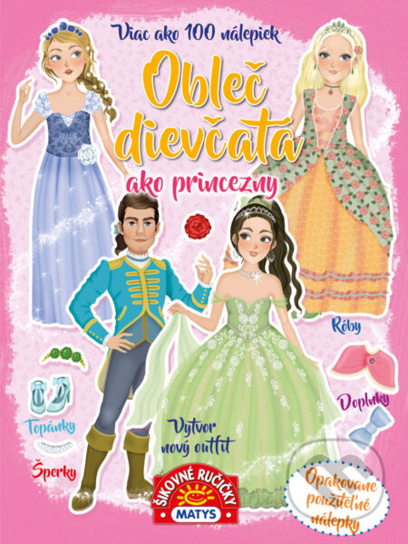 Obleč dievčatá ako princezny (Opakovane použiteľné nálepky) - kniha z kategorie Samolepky