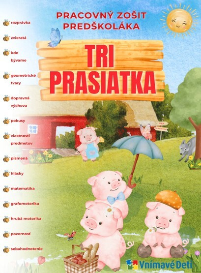 Tri prasiatka - Pracovný zošit predškoláka - kniha z kategorie Naučné knihy