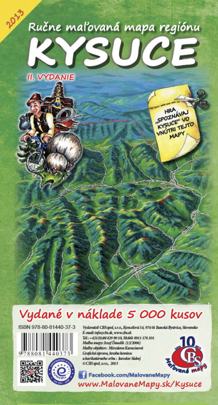 Kysuce (Ručne maľovaná mapa regiónu)