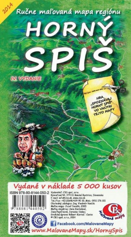 Horný Spiš (Ručne maľovaná mapa regiónu)