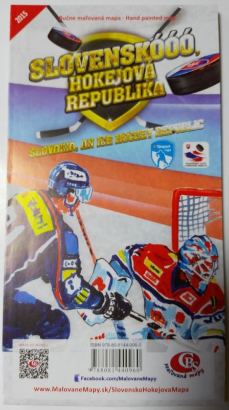 Slovenskóóó, hokejová republika (Ručne maľovaná mapa)
