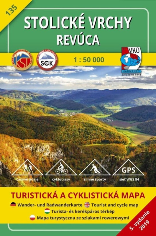 Stolické vrchy, Revúca 1:50 000 (135 Turistická a cyklistická mapa)