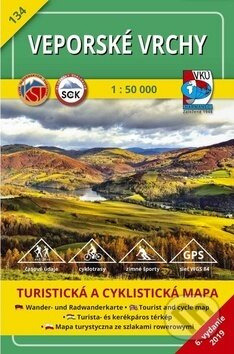 Veporské vrchy 1:50 000 (134 Turistická a cyklistická mapa)