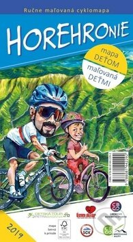 Horehronie (Ručne maľovaná cyklomapa, mapa deťom, maľovaná deťmi)