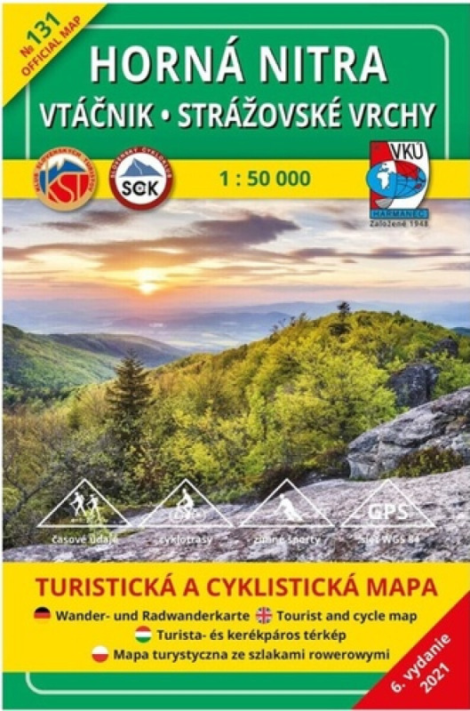 Horná Nitra - Vtáčnik - Strážovské vrchy 1:50 000 (Turistická mapa 131)