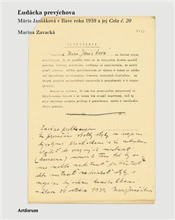 Ľudácka prevýchova - Marína Zavacká