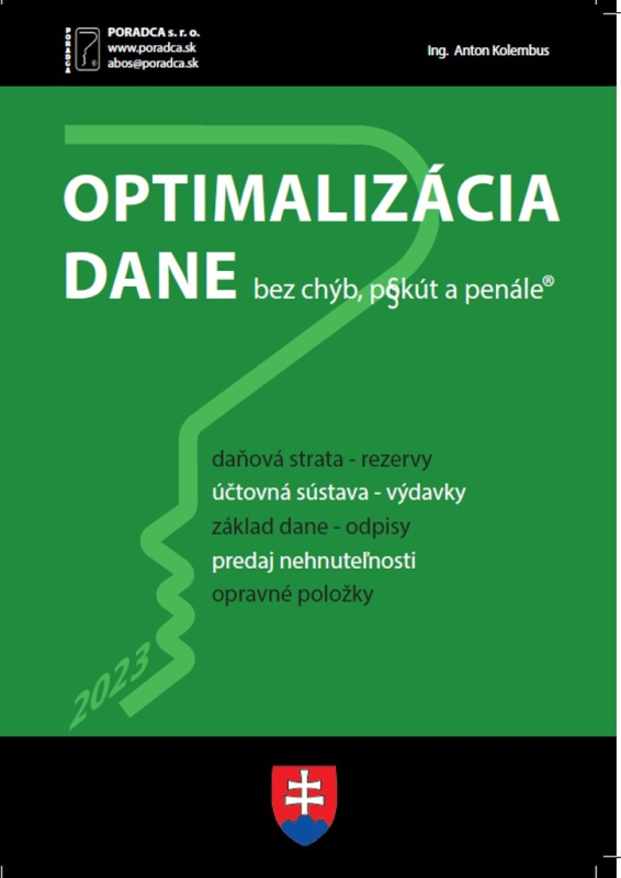 Optimalizácia dane, bez chýb, pokút a penále (Príklady ako optimalizovať základ dane) - kniha z kategorie Daně