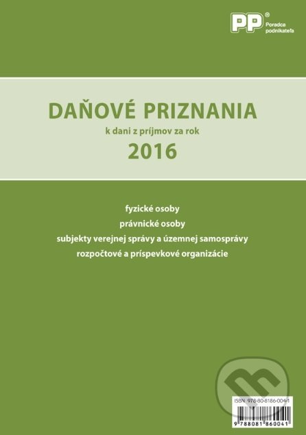 Daňové priznania k dani z príjmov za rok 2016 - kniha z kategorie Jednoduché účetnictví