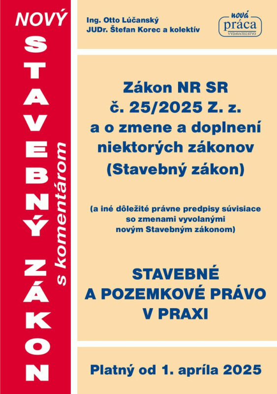Nový stavebný zákon s komentárom -  Autor Neuveden