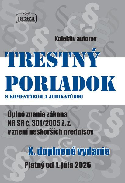 Trestný poriadok 2026 -  Autor Neuveden