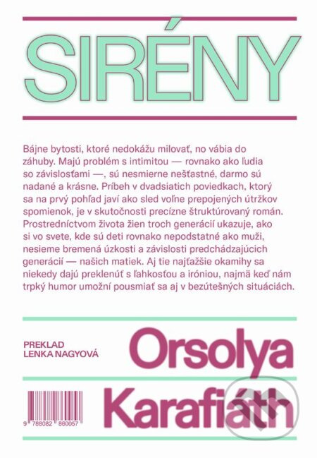 Sirény - Orsolya Karafiáth - kniha z kategorie Společenská beletrie