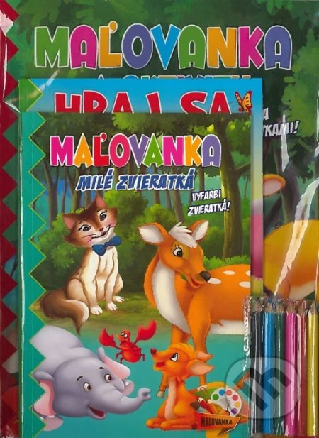 Maľovanka Aktivity Milé zvieratká + ceruzky
