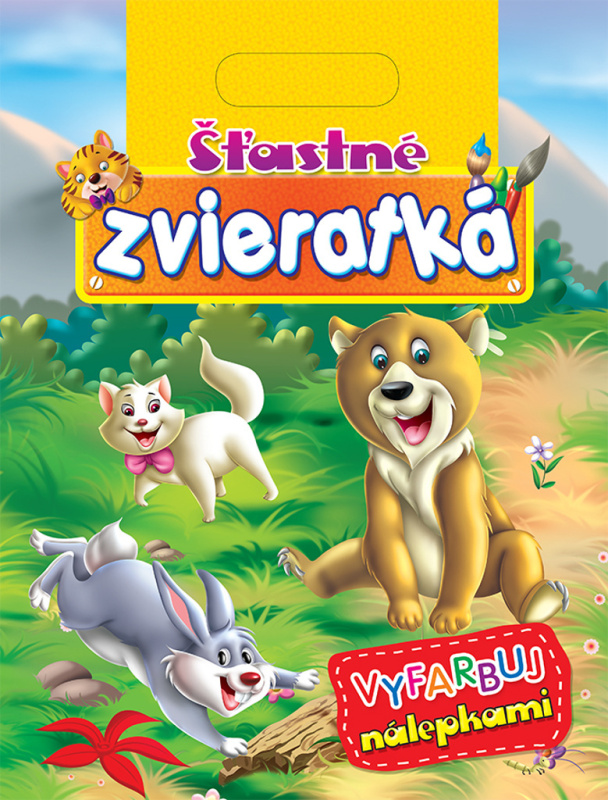 Šťastné zvieratká (Vyfarbuj nálepkami) - kniha z kategorie Pro děti