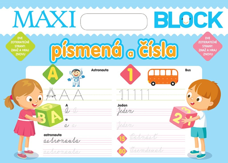 Maxi Blok - písmená a čísla - kniha z kategorie Mateřská škola a předškoláci