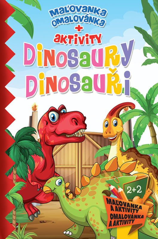 Omalovánka Dinosauři s aktivitami a pastelkami