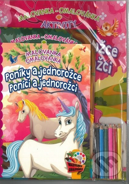 Komplet Poníky ((2 maľovanky+2 aktivity zošity + farebné ceruzky)) - kniha z kategorie Kreslení