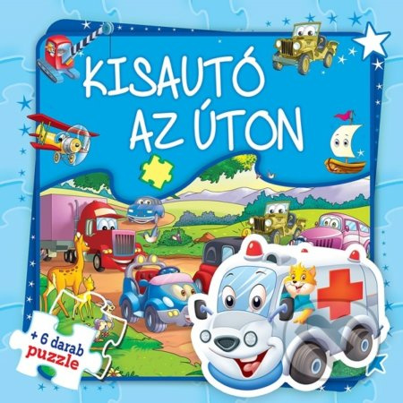 Kisautó az úton + 6 darab puzzle