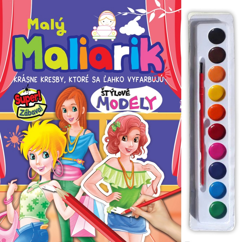 Malý Maliarik - Štýlové modely (Krásne kresby, ktoré sa ľahko vyfarbujú) - kniha z kategorie Kreslení