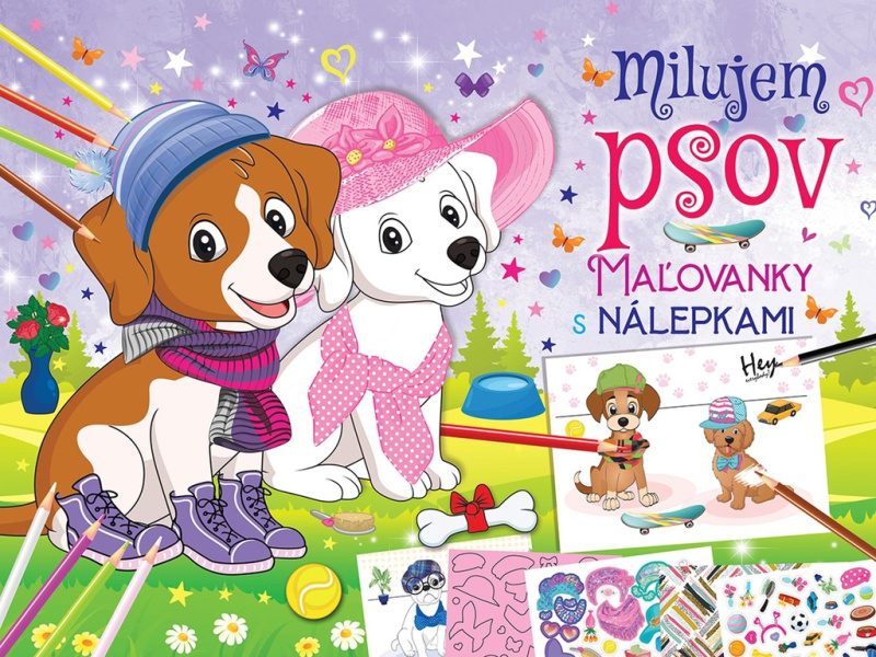 Milujem psov (Maľovanky s nálepkami) - kniha z kategorie Omalovánky