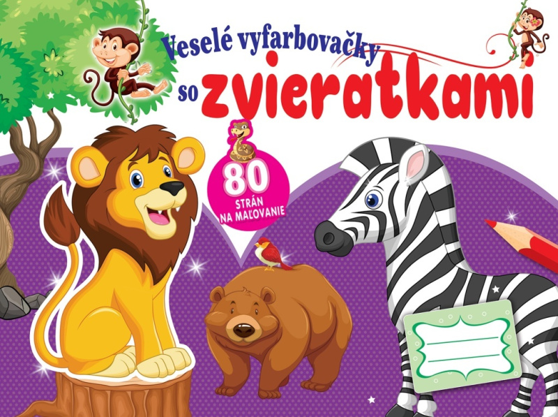 Veselé vyfarbovačky so zvieratkami - kniha z kategorie Omalovánky