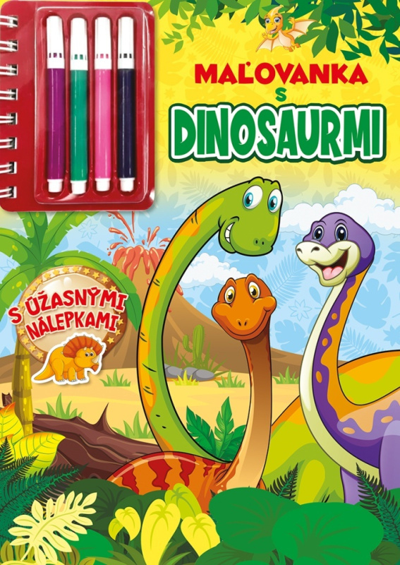 Maľovanka s dinosaurmi - kniha z kategorie Omalovánky