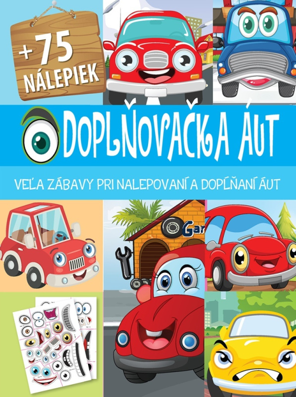 Doplňovačka áut + 75 nálepiek - kniha z kategorie Omalovánky