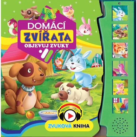 FONI Book Zvuková knížka Domácí zvírata Objevuj zvuky CZ verze 19x19,5cm