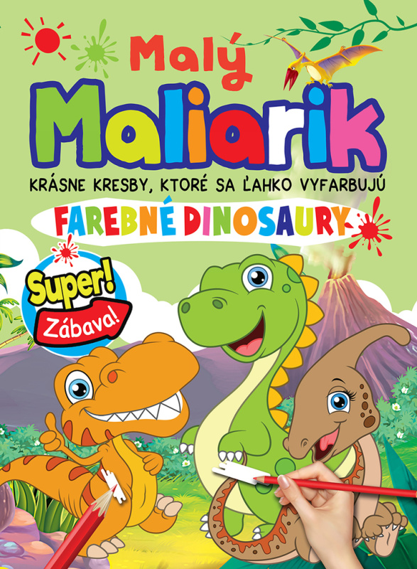 Malý maliarik - Farebné dinosaury - kniha z kategorie Omalovánky