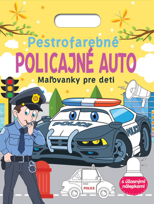 Pestrofarebné policajné auto - Maľovanky pre deti (s úžasnými nálepkami) - kniha z kategorie Omalovánky