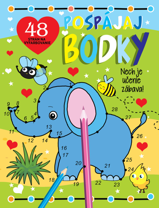 Pospájaj bodky (48 strán na vyfarbovanie) - kniha z kategorie Omalovánky