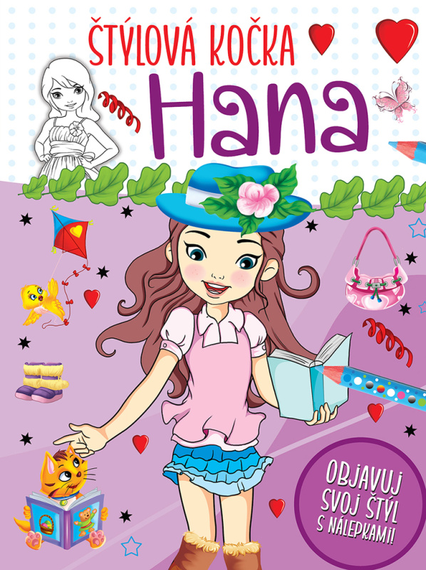 Štýlová kočka - Hana (Objavuj svoj štýl s nálepkami!) - kniha z kategorie Omalovánky