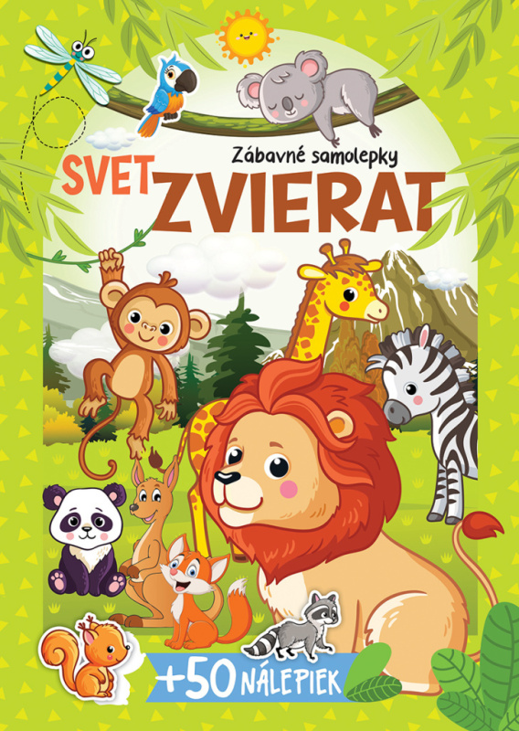 Svet zvierat + 50 nálepiek (Zábavné samolepky) - kniha z kategorie Omalovánky