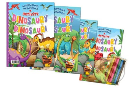 Dinosaury/Dinosauři: Maľovanka + aktivity - komplet - kniha z kategorie Omalovánky
