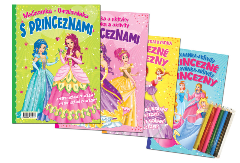 Princezné/Princezny: Maľovanka + aktivity - komplet - kniha z kategorie Omalovánky