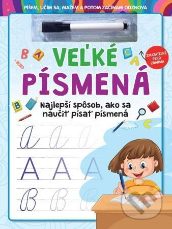 Veľké písmená - zmazateľné pero (Najlepší spôsob, ako sa naučiť písať písmená) - kniha z kategorie Naučné knihy