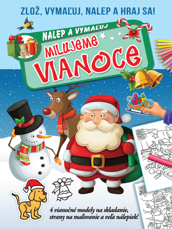 Milujeme Vianoce (Nalep a vymaľuj) - kniha z kategorie Omalovánky