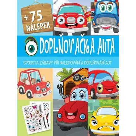 Pracovní sešit se samolepkami Doplňovačka auta + 75 nálepek CZ verze 21x28cm